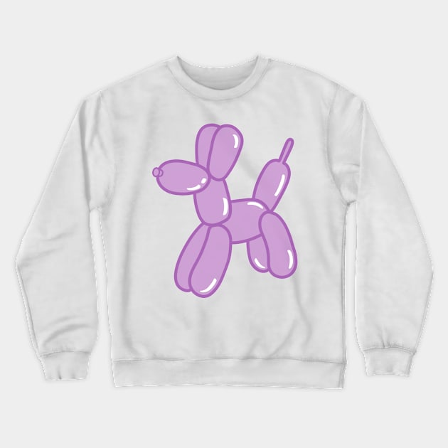 Purple Balloon Dog Crewneck Sweatshirt by trippyzipp